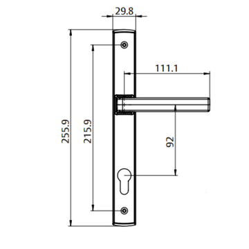 Interlock/Assa Abloy ACACIA SWING DOOR HANDLE SET ACTIVE 92MM-  BRUSHED NICKLE